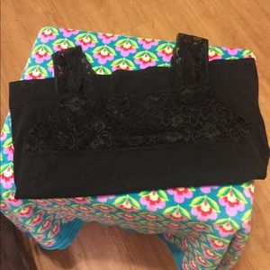 PINK K black camisole 3X